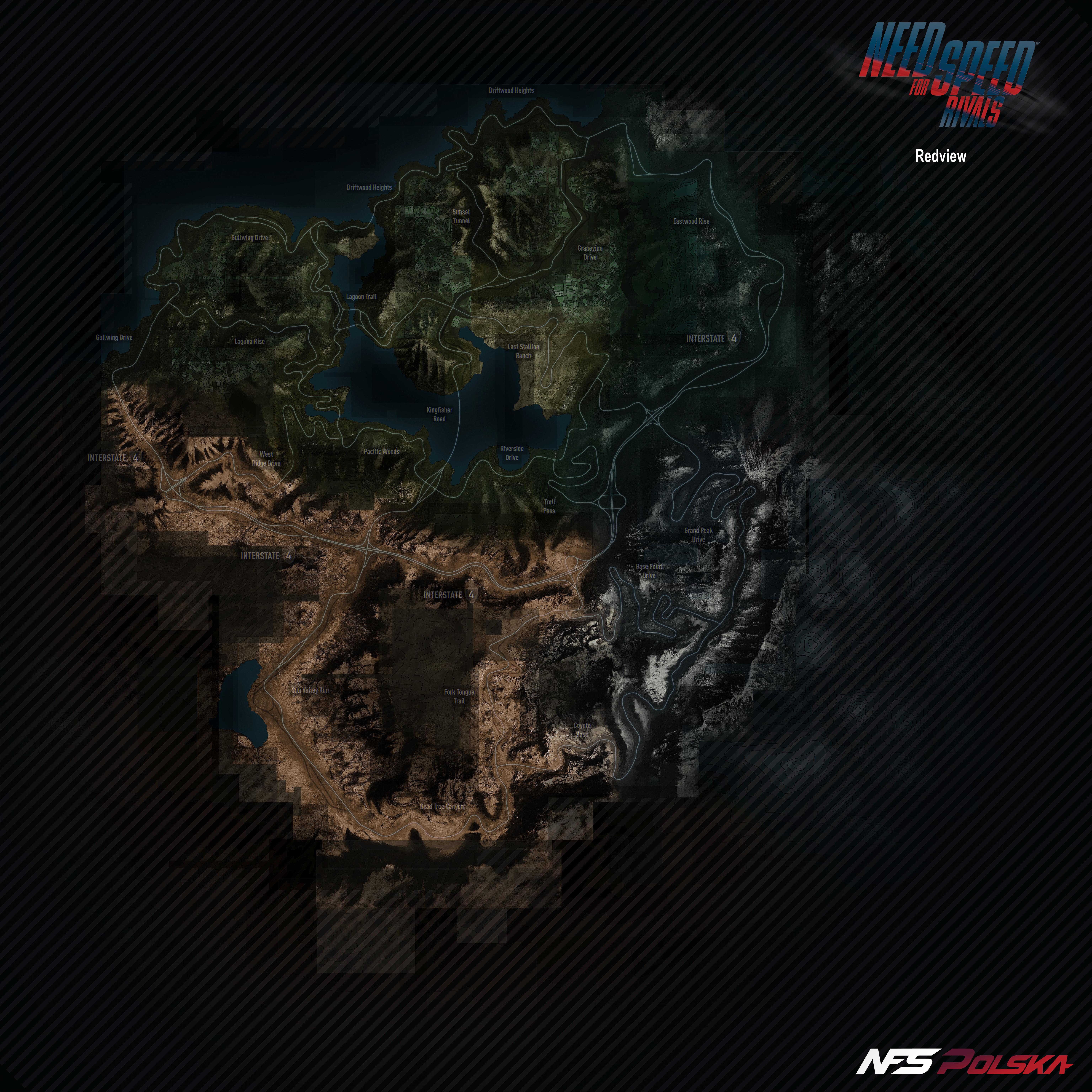 Mapa Redview County - NFS - Need for Speed Rivals