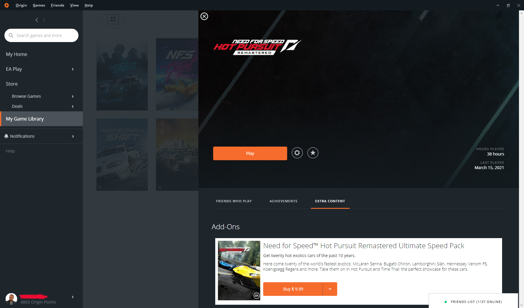 Need for Speed Hot Pursuit Remstered - DLC Ultimate Speed Pack