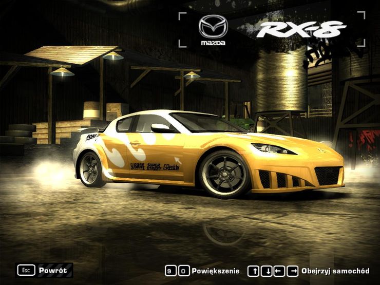 Mazda RX8 (Gold Flames)